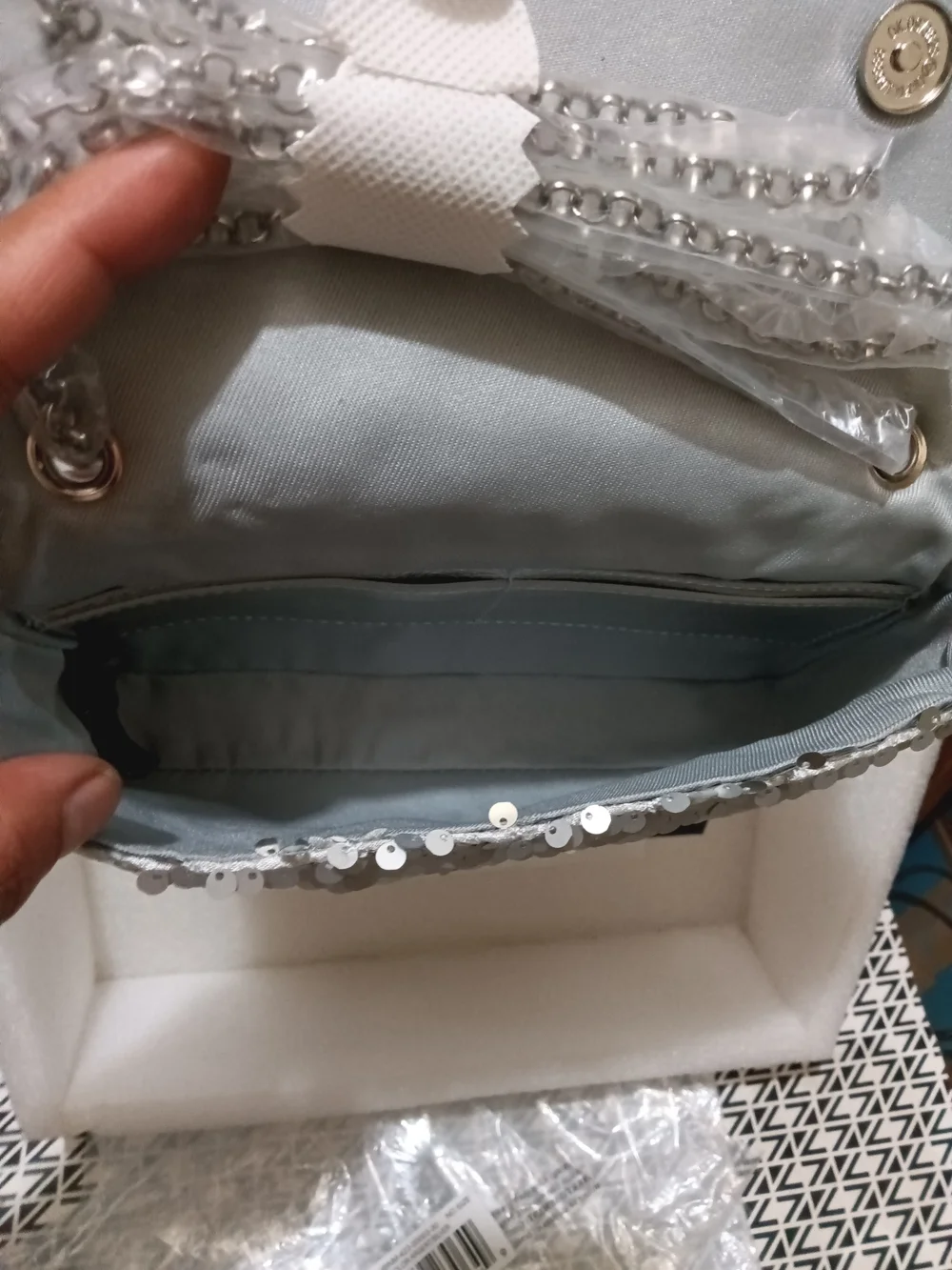 Silver Sequin Crossbody - NWT